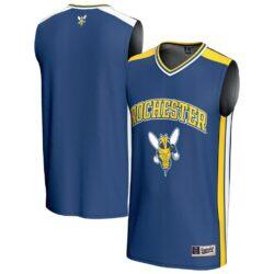 Rochester Yellow Jackets GameDay Greats Basketball Jersey - Blue - Front View