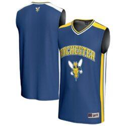 Rochester Yellow Jackets GameDay Greats Youth Basketball Jersey - Blue - Front View