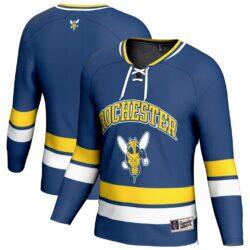 Rochester Yellow Jackets GameDay Greats Youth Hockey Jersey - Blue - Front View