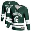 Michigan State Spartans GameDay Greats Youth NIL Pick-A-Player Men's Ice Hockey Lightweight Jersey - Green - Front View