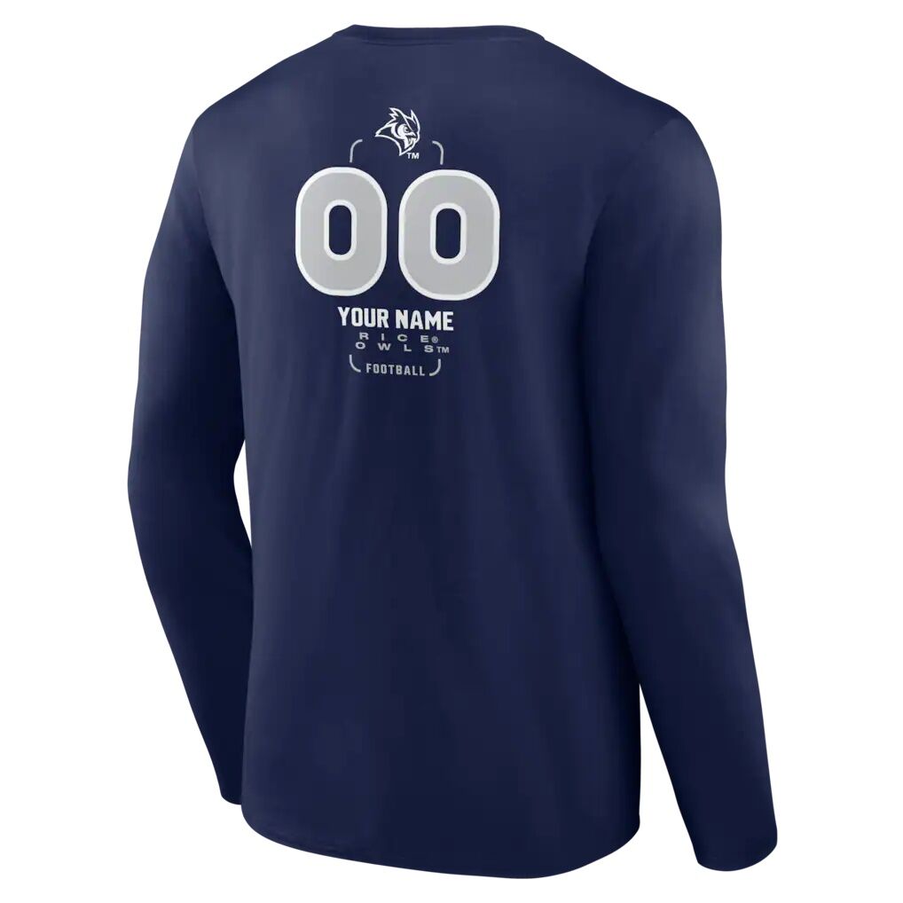 Rice Owls Women's Personalized Name & Number Midfielder V-Neck T-Shirt