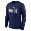 Rice Owls Women's Personalized Name & Number Midfielder V-Neck T-Shirt - Navy - Side View