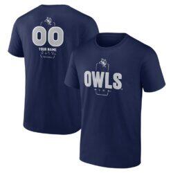 Rice Owls Personalized Name & Number Midfielder T-Shirt - Navy - Front View