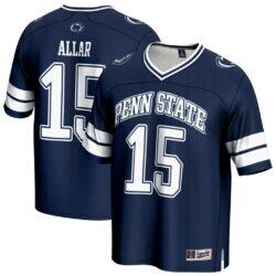 Drew Allar Penn State Nittany Lions GameDay Greats Youth NIL Lightweight Football Player Jersey - Navy - Front View