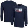 Robert Morris Colonials Champion Youth Long Sleeve Jersey T-Shirt - Navy - Front View