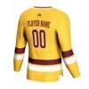 Minnesota Golden Gophers GameDay Greats Unisex NIL Pick-A-Player Men's Hockey Lightweight Jersey - Gold - Detail View