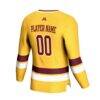 Minnesota Golden Gophers GameDay Greats Unisex NIL Pick-A-Player Women's Hockey Lightweight Jersey - Gold - Detail View