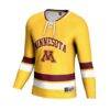 Minnesota Golden Gophers GameDay Greats Youth NIL Pick-A-Player Women's Hockey Lightweight Jersey - Gold - Side View