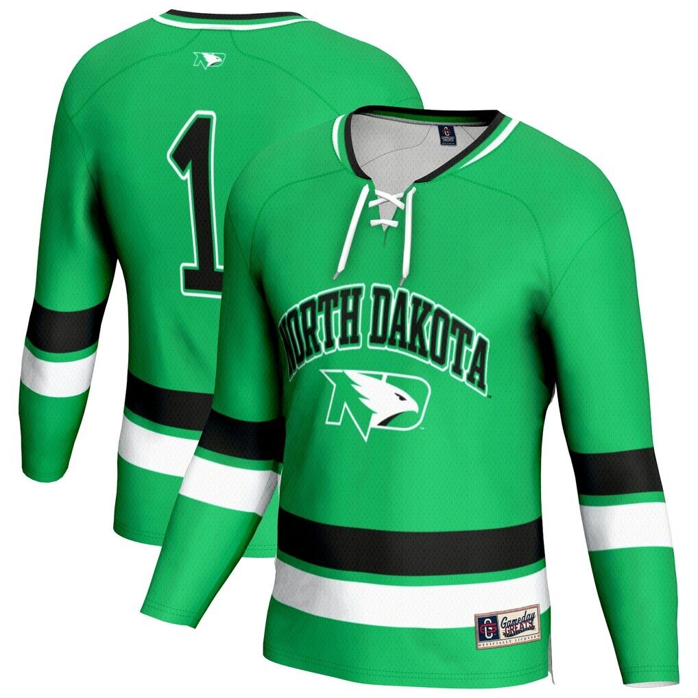 North Dakota GameDay Greats Unisex Lightweight Men's Hockey Fashion Jersey - Kelly Green