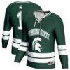 Michigan State Spartans GameDay Greats Unisex Lightweight Men's Hockey Fashion Jersey - Green - Front View