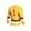 #1 Minnesota Golden Gophers GameDay Greats Unisex Lightweight Women's Hockey Jersey - Gold - Detail View