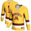 #1 Minnesota Golden Gophers GameDay Greats Unisex Lightweight Women's Hockey Jersey - Gold - Front View
