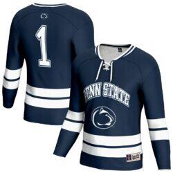 Penn State Nittany Lions GameDay Greats Unisex Lightweight Men's Hockey Team Fashion Jersey - Navy - Front View