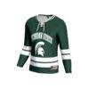 Michigan State Spartans Youth Lightweight Women's Hockey Team Fashion Jersey - Green - Side View