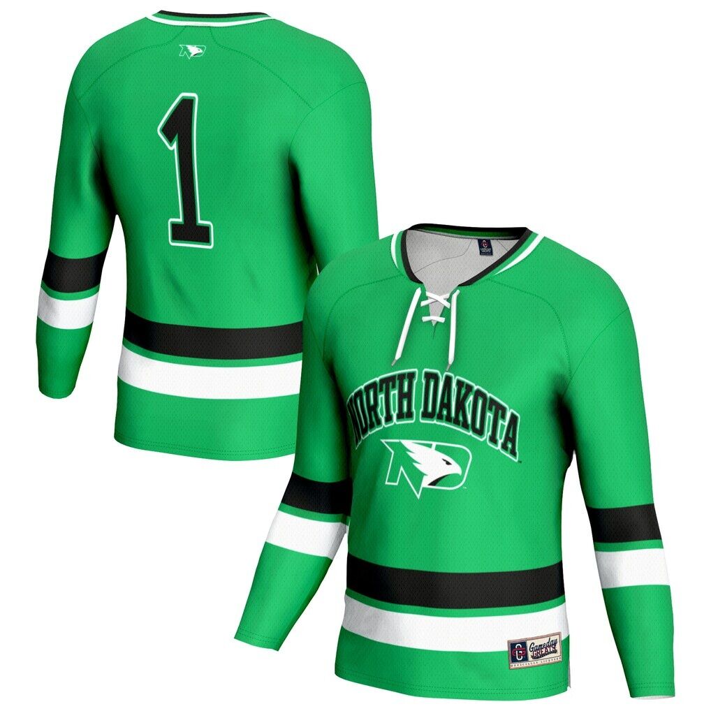 North Dakota GameDay Greats Unisex Lightweight Women's Hockey Team Fashion Jersey - Kelly Green
