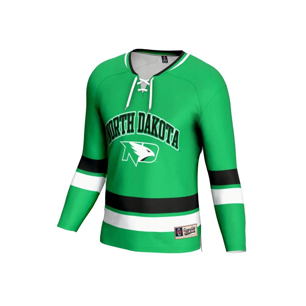 North Dakota GameDay Greats Unisex Lightweight Women's Hockey Team Fashion Jersey - Kelly Green