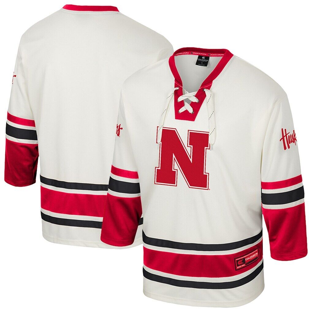 Nebraska Huskers Colosseum Puck Proud Fashion Hockey Jersey
