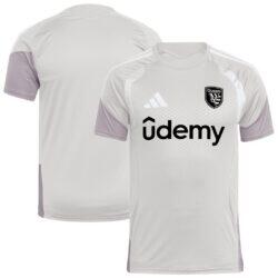 San Jose Earthquakes 2026 Competition Training Jersey - Silver - Front View