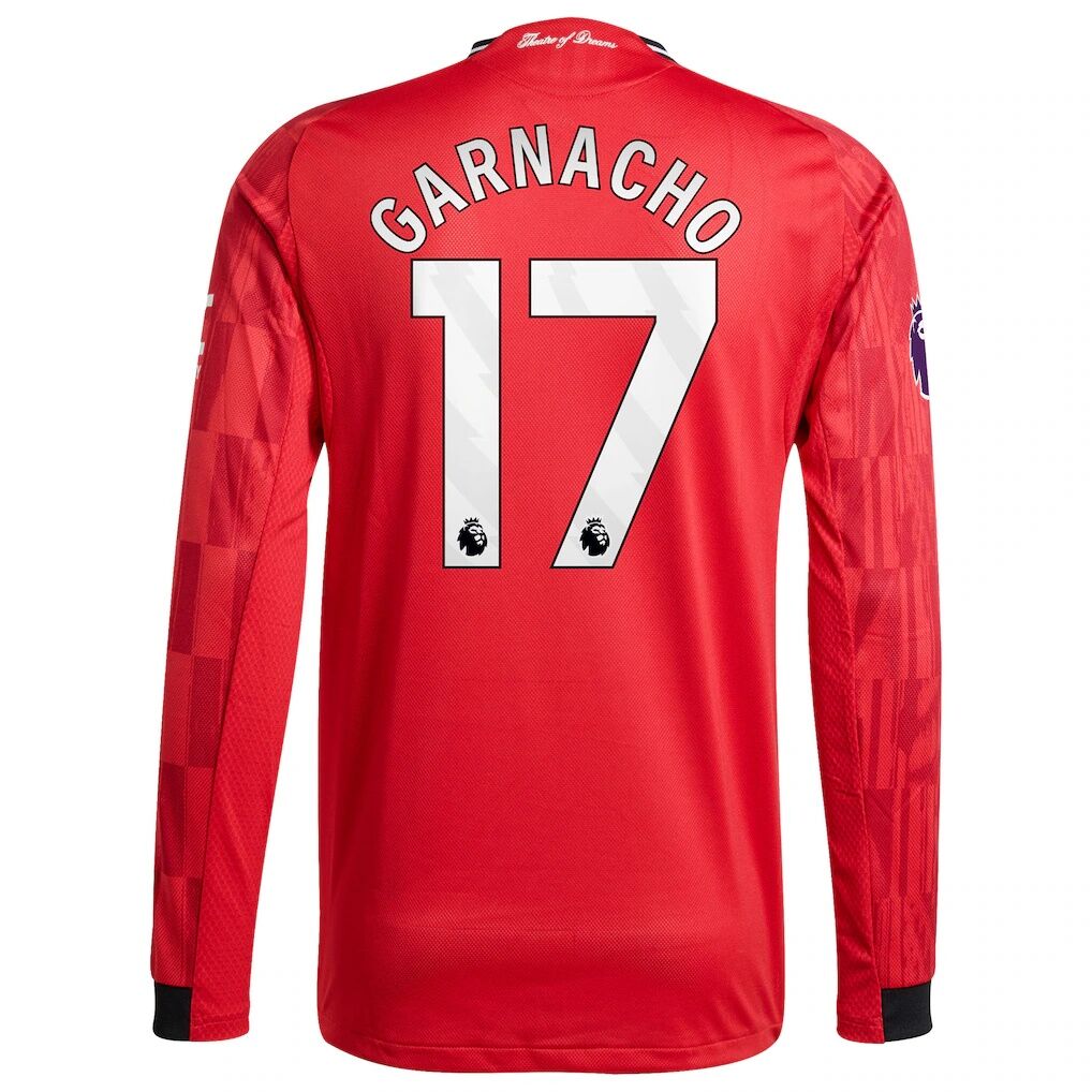 Alejandro Garnacho Manchester United adidas Home 2025/26 Authentic Player Long Sleeve Jersey