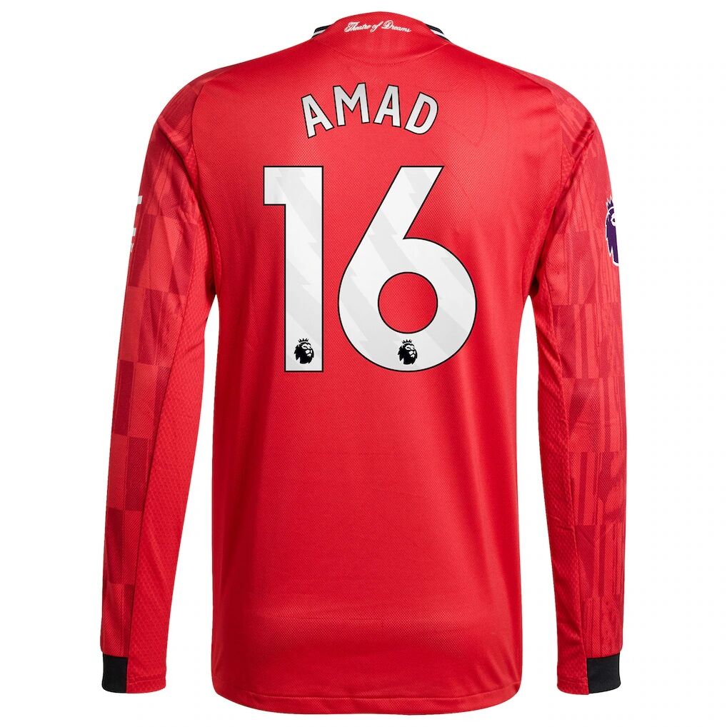 Amad Diallo Manchester United adidas Home 2025/26 Authentic Player Long Sleeve Jersey