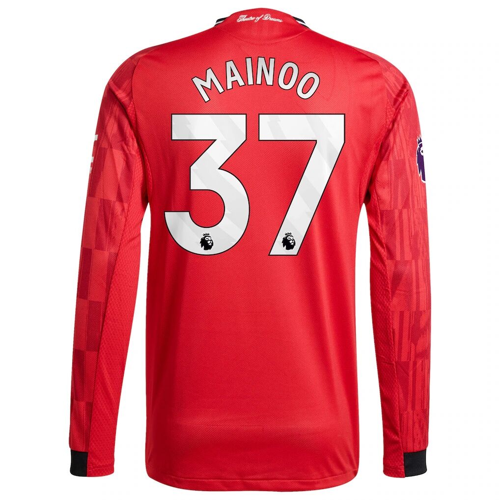 Kobbie Mainoo Manchester United adidas Home 2025/26 Authentic Player Long Sleeve Jersey