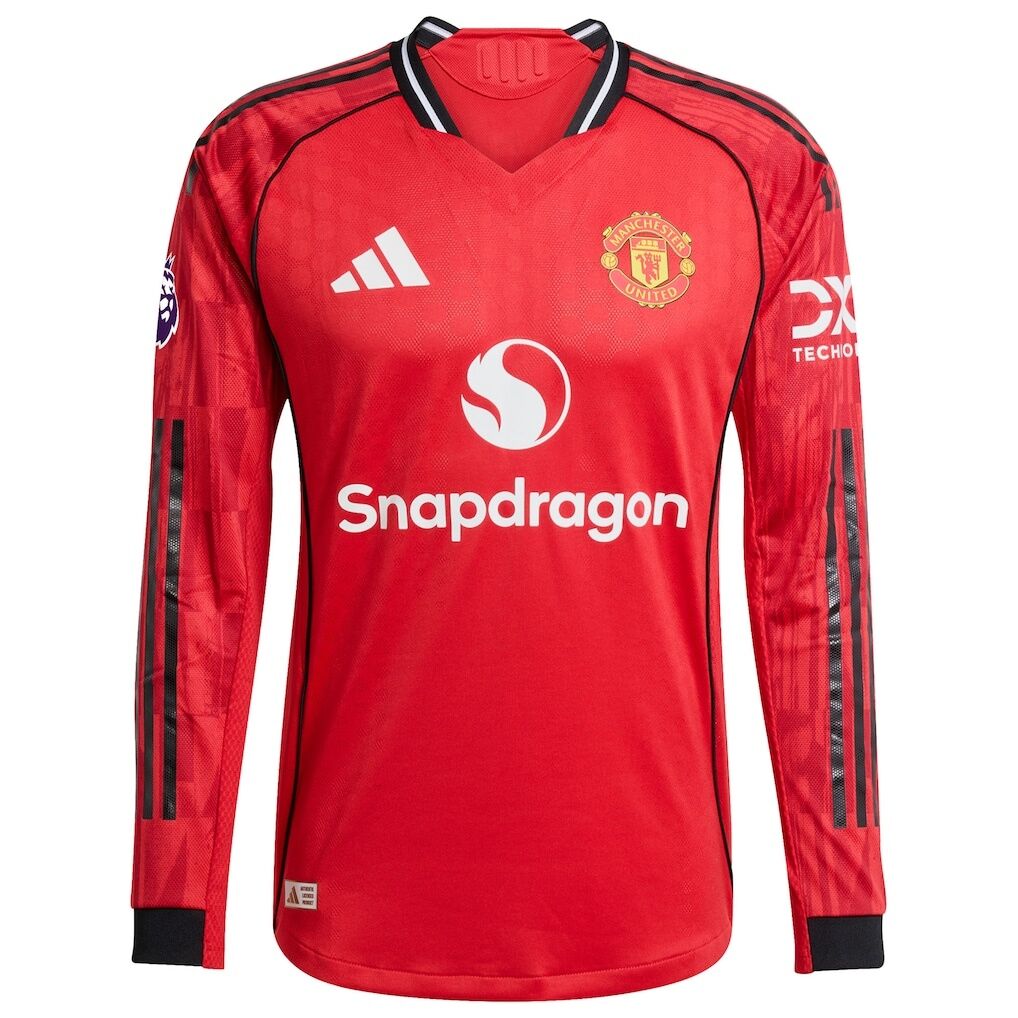 Kobbie Mainoo Manchester United adidas Home 2025/26 Authentic Player Long Sleeve Jersey