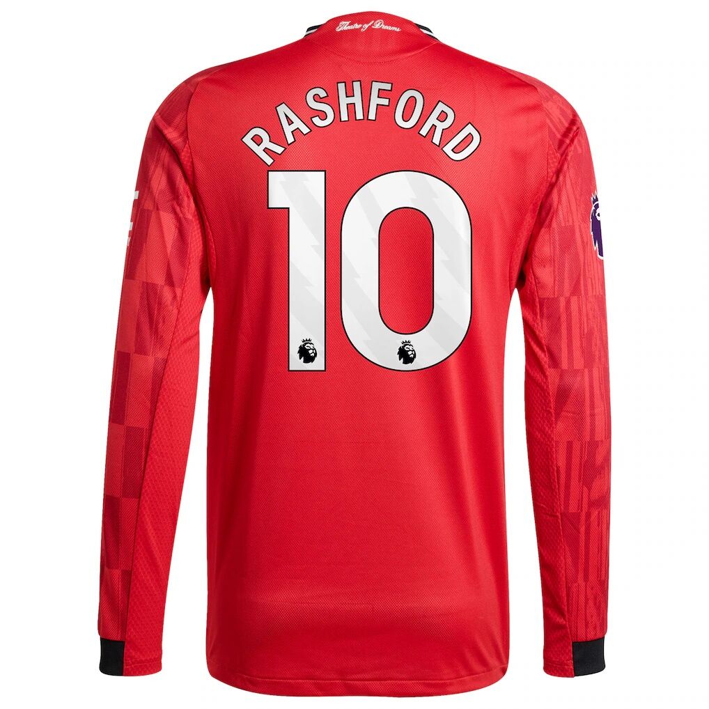 Marcus Rashford Manchester United adidas Home 2025/26 Authentic Player Long Sleeve Jersey