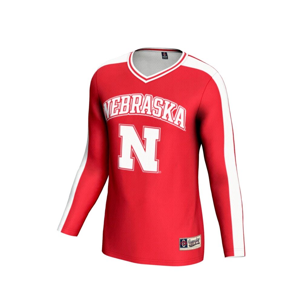 Nebraska Huskers GameDay Greats Unisex Women's Volleyball Lightweight Fashion Jersey - Scarlet