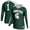 Michigan State Spartans GameDay Greats Youth Women's Volleyball Lightweight Fashion Jersey - Green - Front View