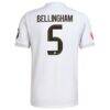 Jude Bellingham Real Madrid adidas 2025/26 Home Authentic Jersey - White - Detail View