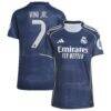 Vini Jr. Real Madrid adidas Women's 2025/26 Away Replica Player Jersey - Blue - Front View