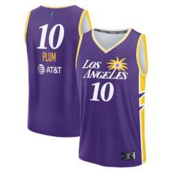Kelsey Plum Los Angeles Sparks Fashion7 Youth Explorer Edition Fast Break Replica Jersey - Purple - Front View