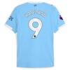 Erling Haaland Manchester City Puma 2025/26 Home Authentic Player Jersey - Sky Blue - Detail View