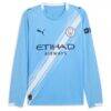 Erling Haaland Manchester City Puma 2025/26 Home Replica Long Sleeve Player Jersey - - Side View