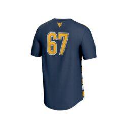 #67 West Virginia Mountaineers GameDay Greats Unisex Lightweight Soccer Fashion Jersey - Navy - Front View