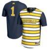 #1 Michigan Wolverines GameDay Greats Unisex Lightweight Soccer Fashion Jersey - Navy - Front View