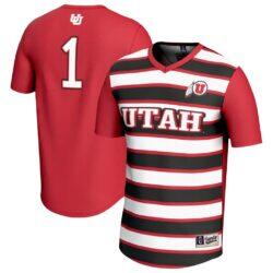 #1 Utah Utes GameDay Greats Youth Lightweight Soccer Fashion Jersey - Red - Front View