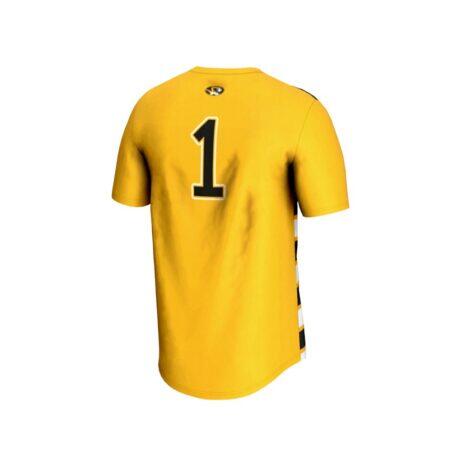 #1 Missouri Tigers GameDay Greats Youth Lightweight Soccer Fashion Jersey - Gold - Front View