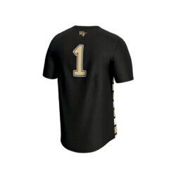 #1 Wake Forest Demon Deacons GameDay Greats Youth Lightweight Soccer Fashion Jersey - Black - Front View