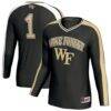 Wake Forest Demon Deacons GameDay Greats Unisex #1 Lightweight Volleyball Fashion Jersey - Black - Front View