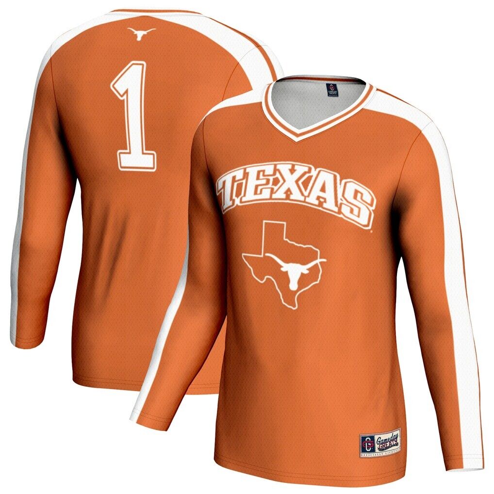 Texas Longhorns GameDay Greats Unisex #1 Lightweight Volleyball Fashion Jersey - Burnt Orange