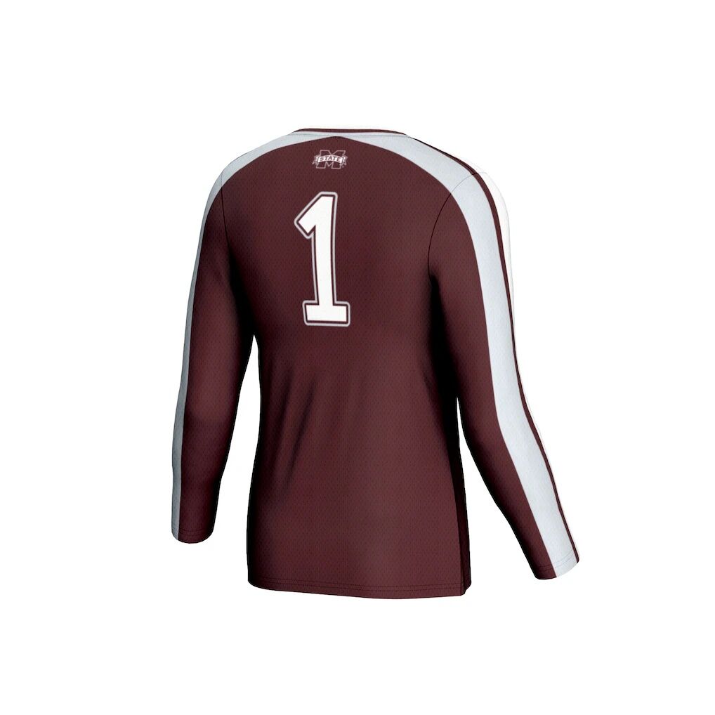 Mississippi State Bulldogs GameDay Greats Unisex #1 Lightweight Volleyball Fashion Jersey - Maroon