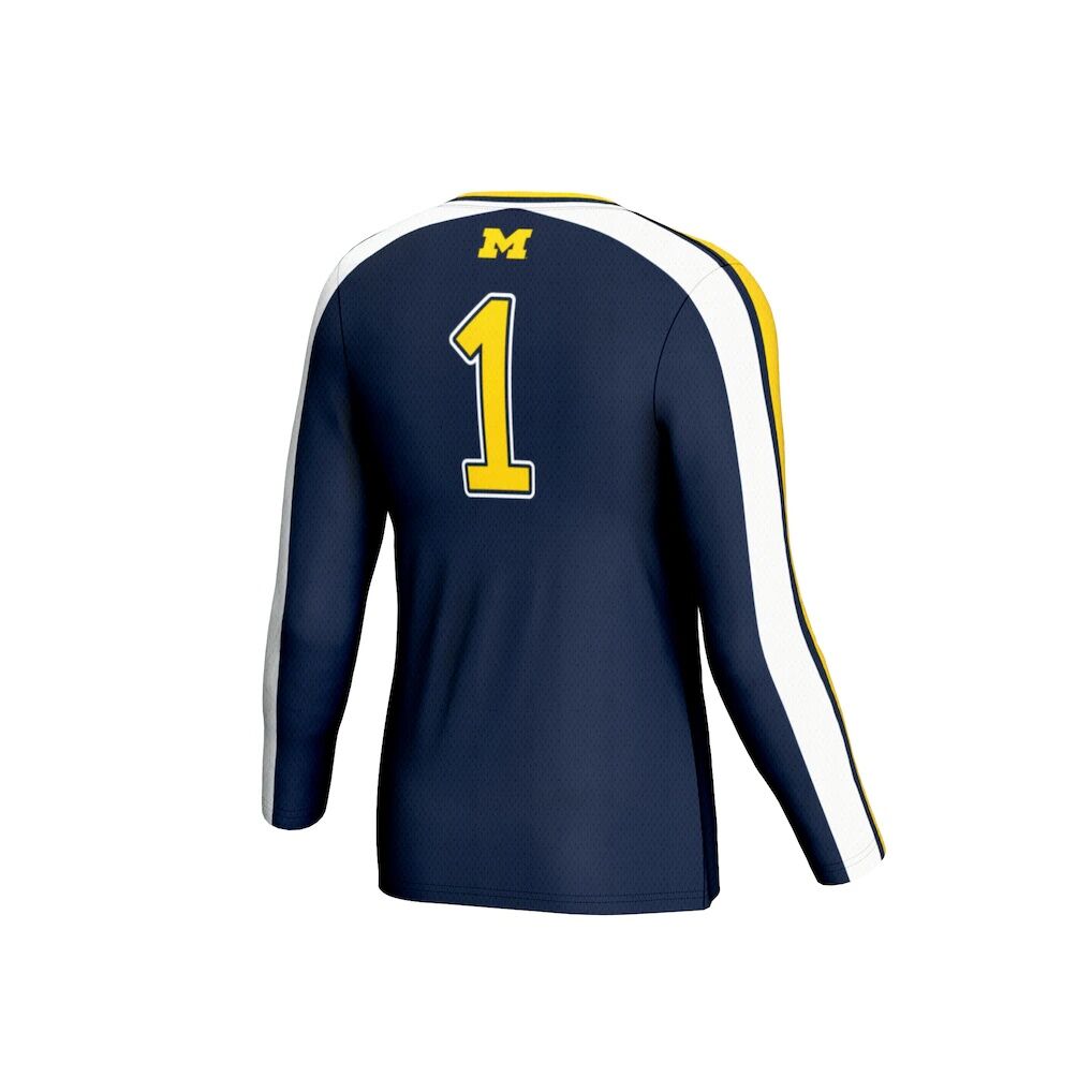 Michigan Wolverines GameDay Greats Unisex #1 Lightweight Volleyball Fashion Jersey