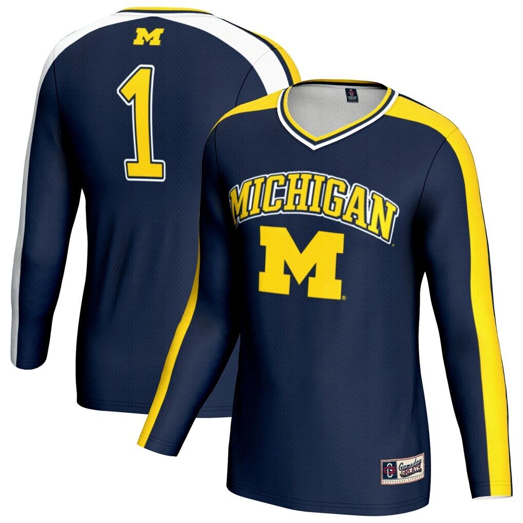 Michigan Wolverines GameDay Greats Unisex #1 Lightweight Volleyball Fashion Jersey