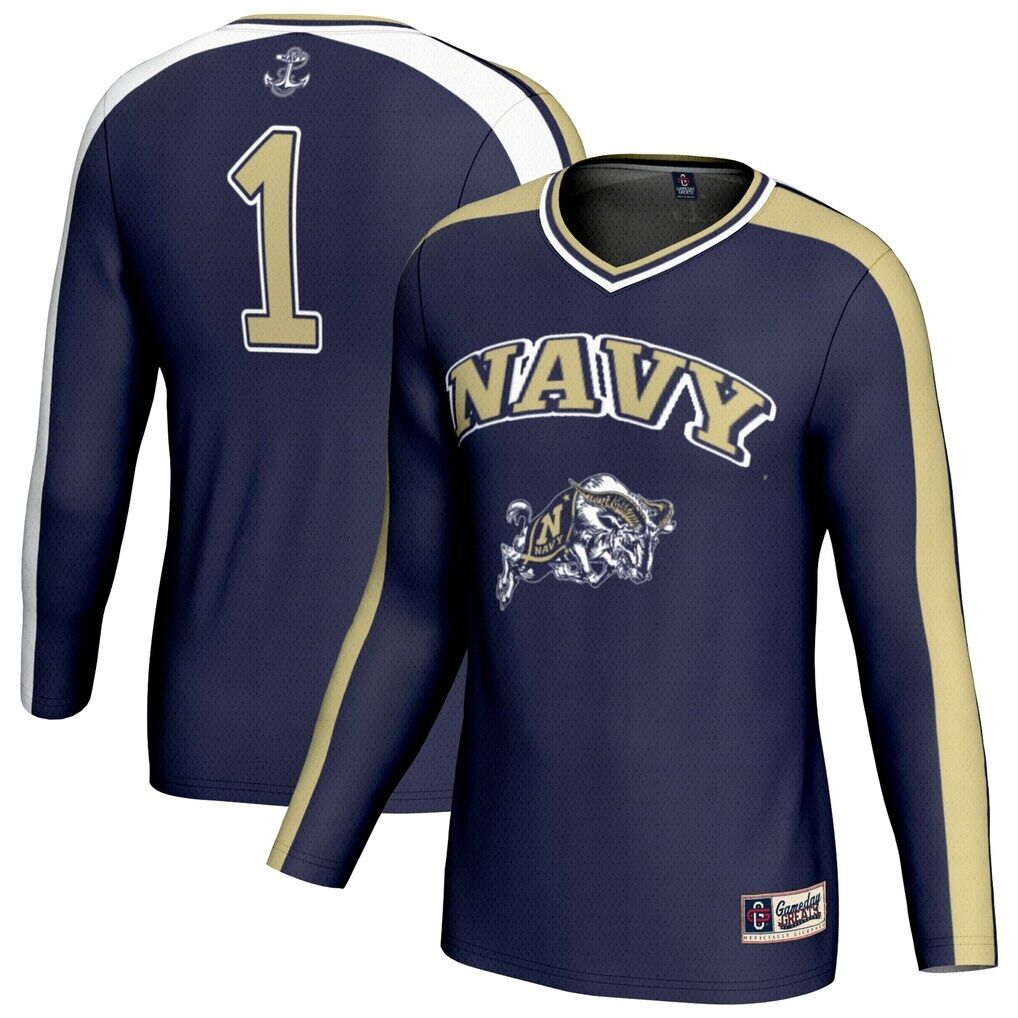 Navy Midshipmen GameDay Greats Unisex #1 Lightweight Volleyball Fashion Jersey