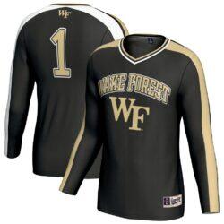 Wake Forest Demon Deacons GameDay Greats Youth #1 Lightweight Volleyball Fashion Jersey - Black - Front View