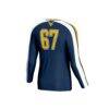 West Virginia Mountaineers GameDay Greats Youth #67 Lightweight Volleyball Fashion Jersey - Navy - Detail View
