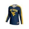 West Virginia Mountaineers GameDay Greats Youth #67 Lightweight Volleyball Fashion Jersey - Navy - Side View
