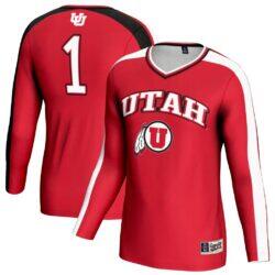 Utah Utes GameDay Greats Youth #1 Lightweight Volleyball Fashion Jersey - Red - Front View