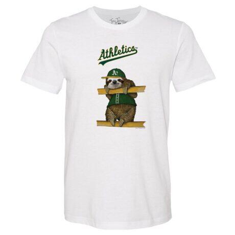 Athletics Tiny Turnip Unisex Sloth T-Shirt - White - Front View